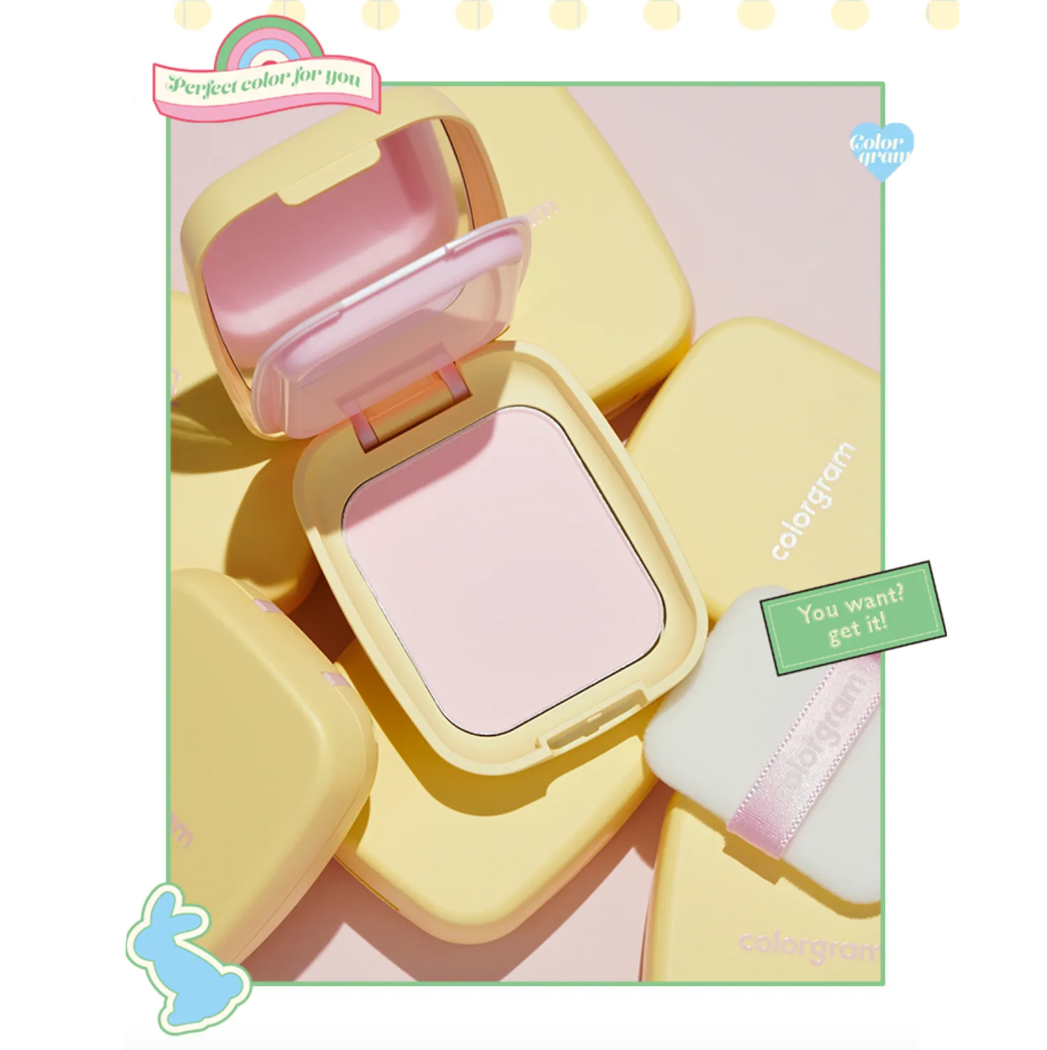 Colorgram Sebum Retouching Blur Pact 韩国Colorgram 多巴胺定妆粉饼 6.5g