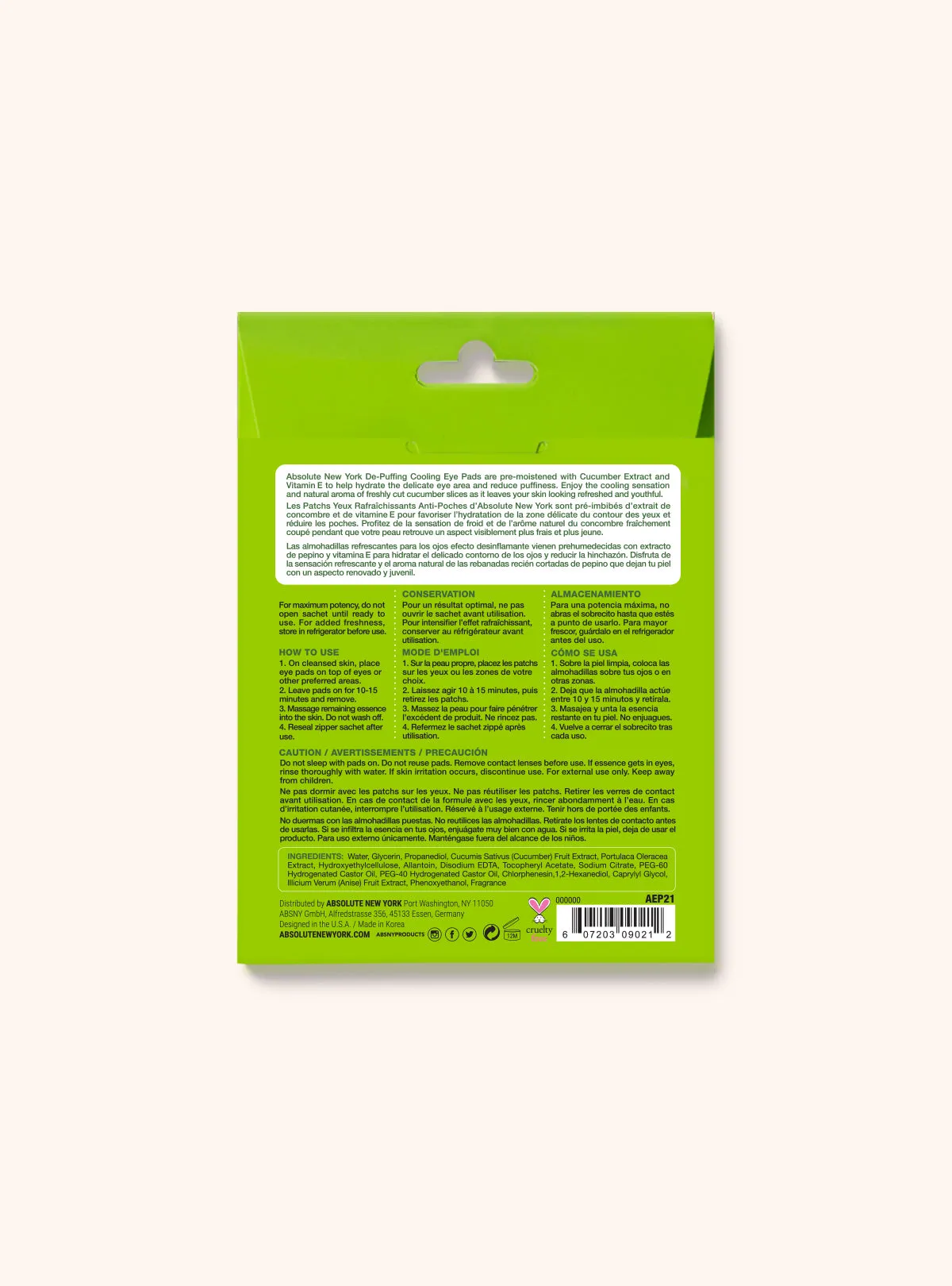 Depuffing Cooling Eye Pads
