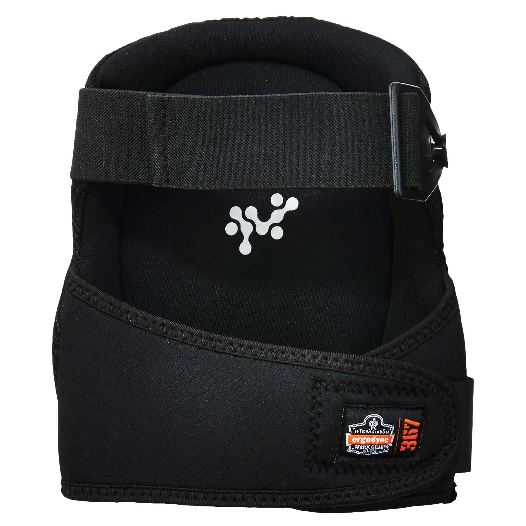 Ergodyne 18467 ProFlex 367 Round Cap Lightweight Gel Knee Pads, Black