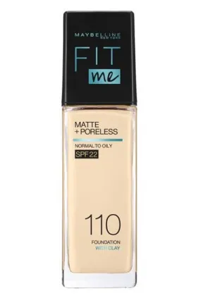 Maybelline Fit Me Matte   Poreless Foundation- Porcelain 110