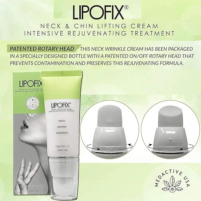 Neck Moisturizing Double Chin Intensive Cream for Sagging Skin. LIPOFIX