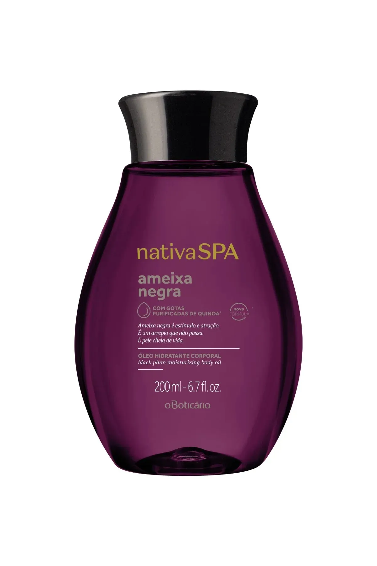 O Boticario Nativa Spa  Women's Black Plum  Body Oil