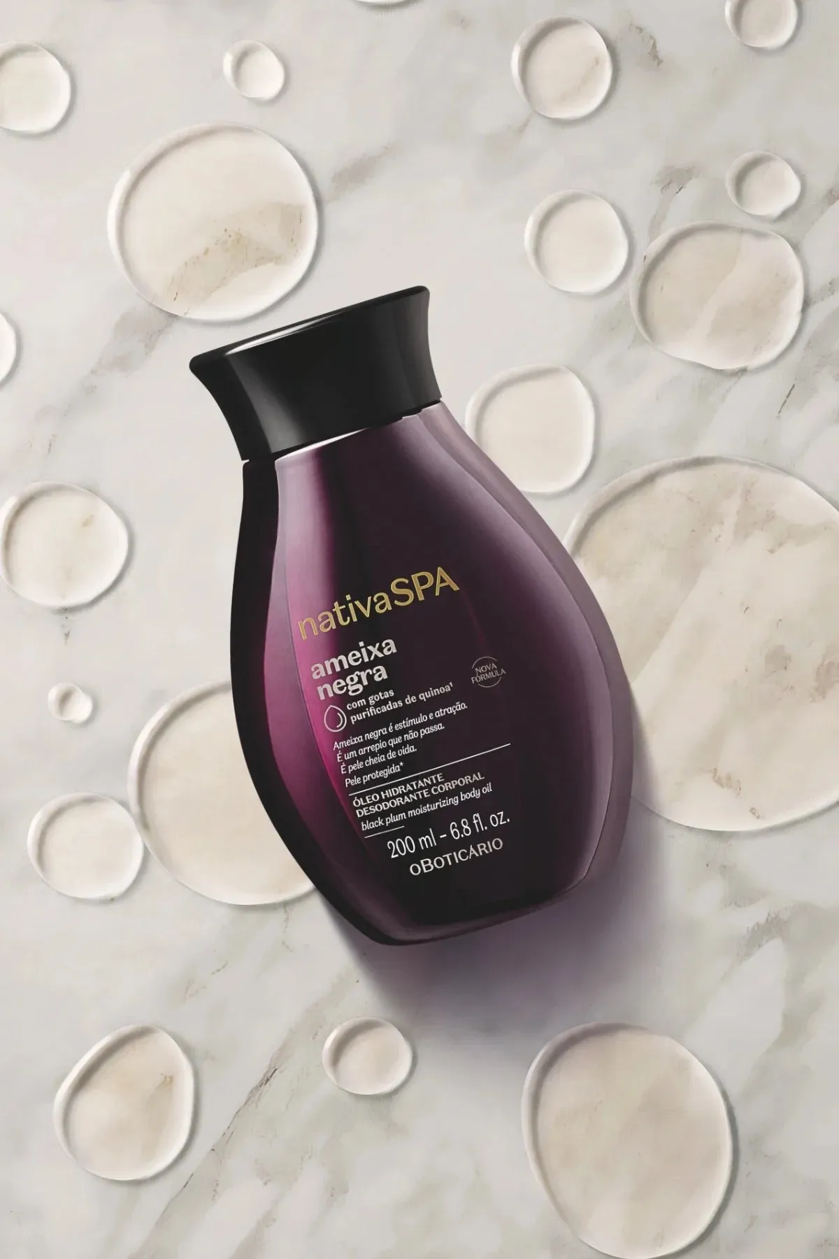 O Boticario Nativa Spa  Women's Black Plum  Body Oil