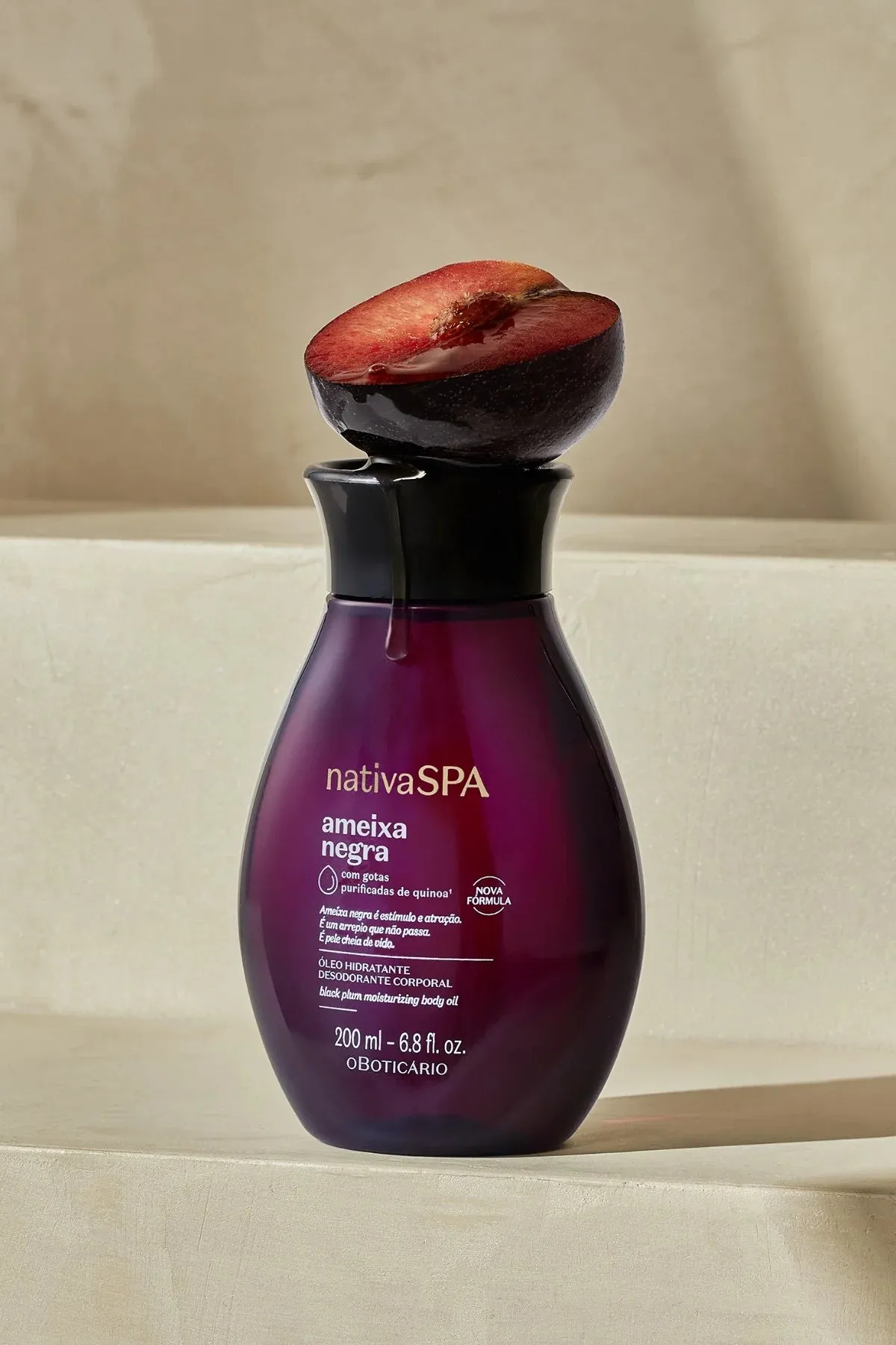 O Boticario Nativa Spa  Women's Black Plum  Body Oil