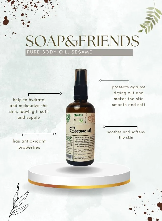 Pure Sesame Oil - 100% Natural Oil, 100 ml