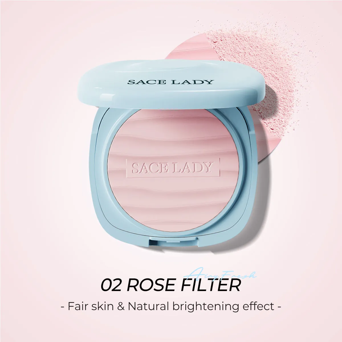 SACE LADY Oil Control Pressed Powder – Ultra-Fine, Blurring Matte Finish, Long-Lasting & Lightweight