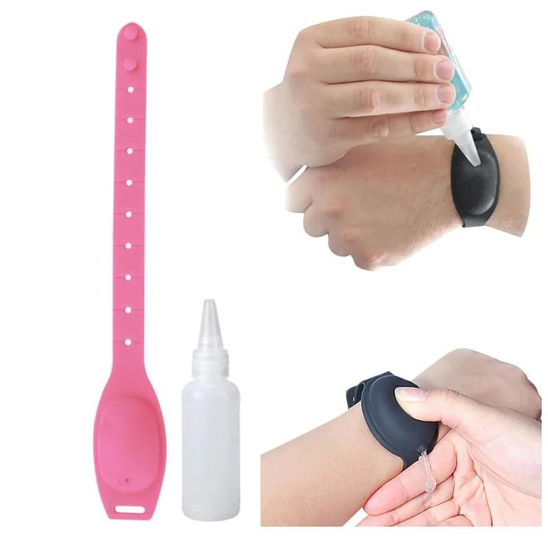 Silicone Bracelet Wristband Sanitiser Disinfectant Gel Dispenser