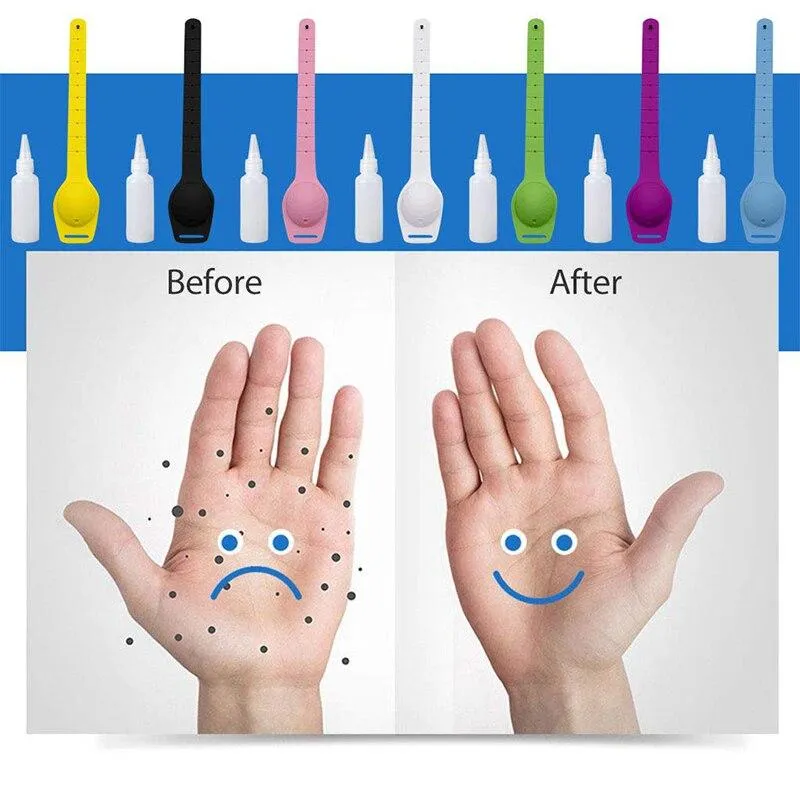 Silicone Bracelet Wristband Sanitiser Disinfectant Gel Dispenser