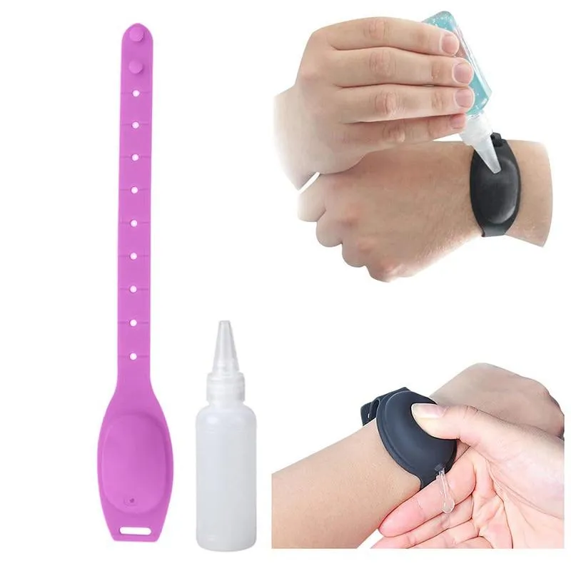 Silicone Bracelet Wristband Sanitiser Disinfectant Gel Dispenser