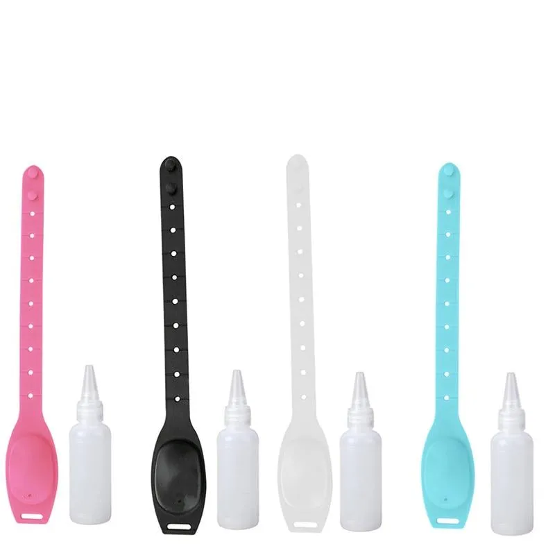 Silicone Bracelet Wristband Sanitiser Disinfectant Gel Dispenser