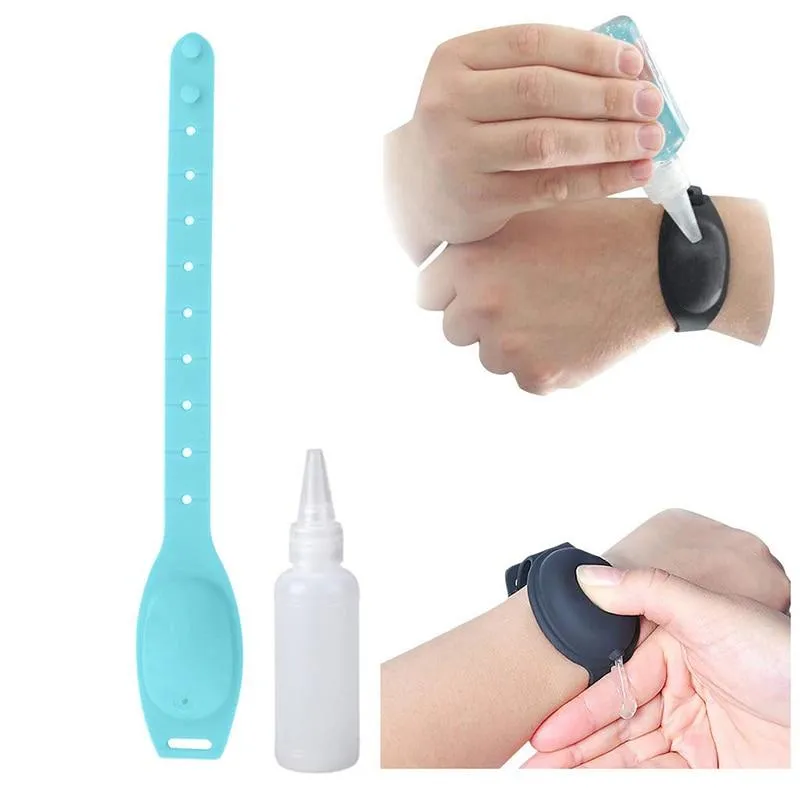 Silicone Bracelet Wristband Sanitiser Disinfectant Gel Dispenser