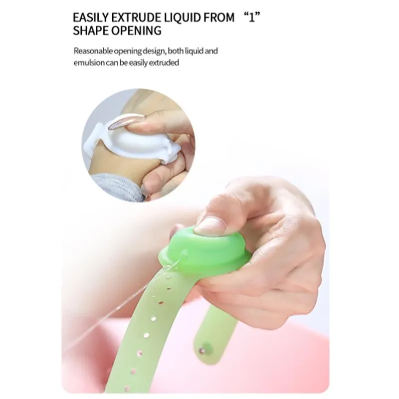 Silicone Bracelet Wristband Sanitiser Disinfectant Gel Dispenser