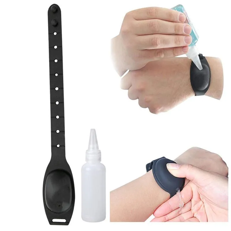 Silicone Bracelet Wristband Sanitiser Disinfectant Gel Dispenser