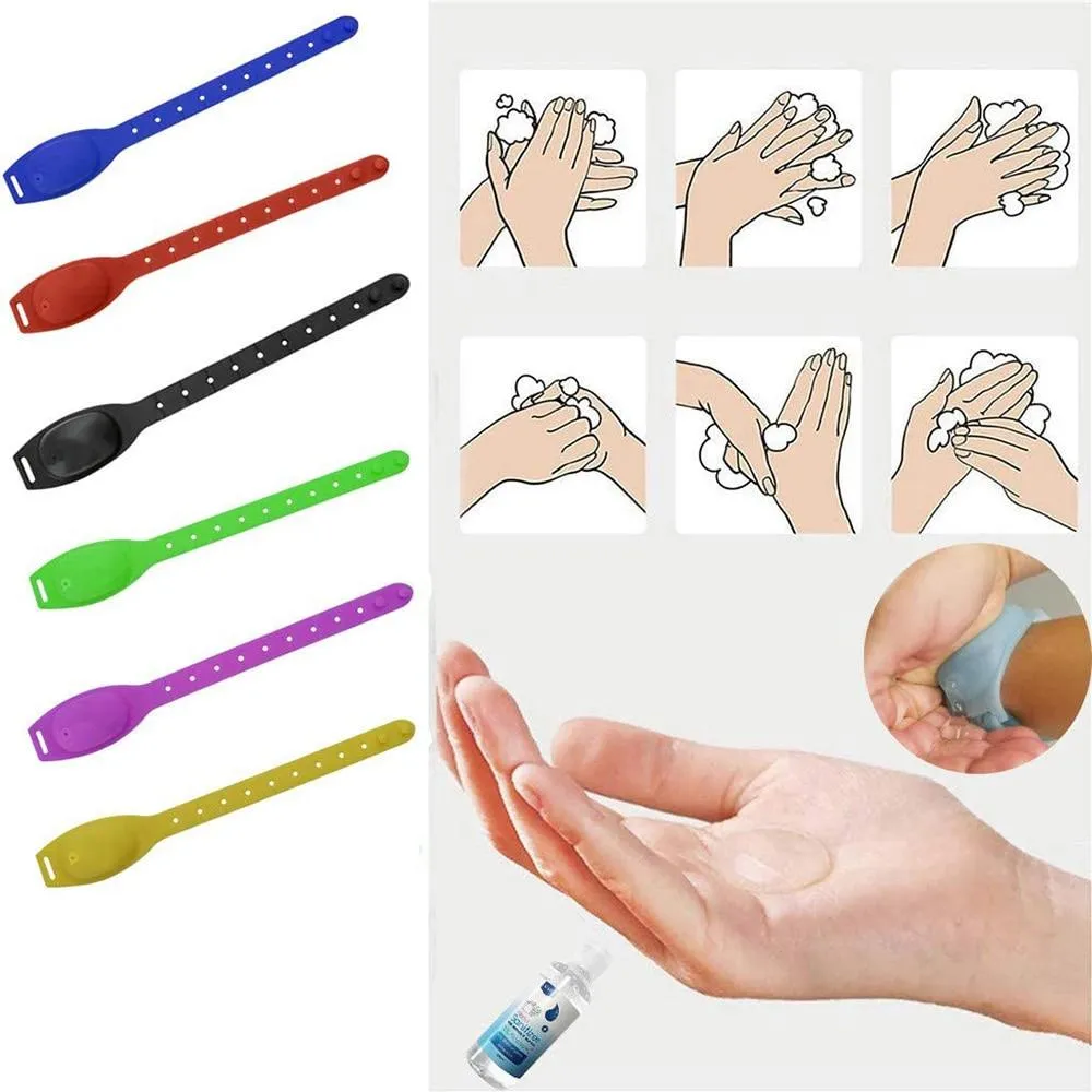 Silicone Bracelet Wristband Sanitiser Disinfectant Gel Dispenser