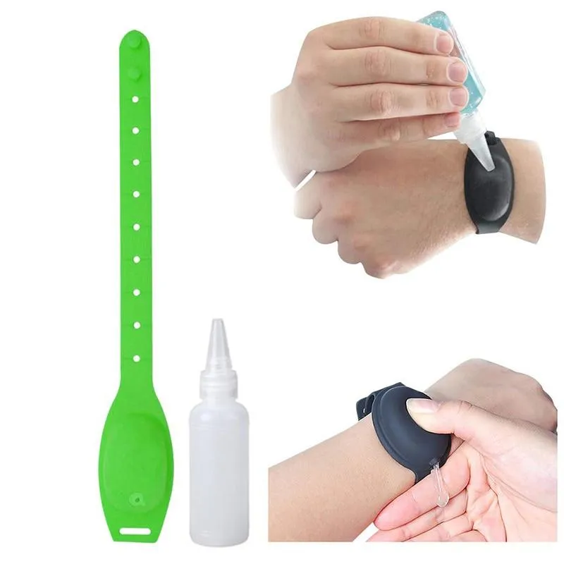 Silicone Bracelet Wristband Sanitiser Disinfectant Gel Dispenser