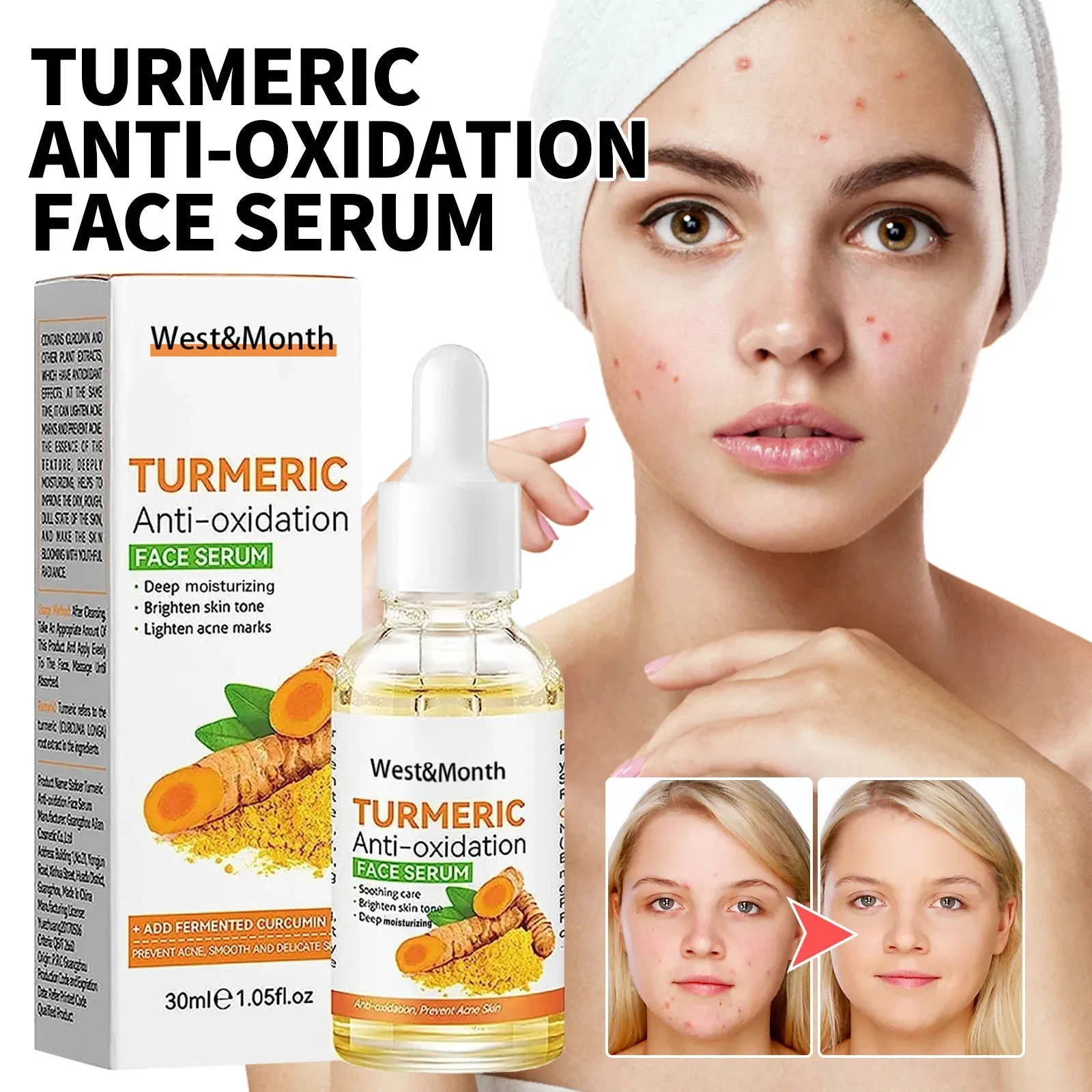 Turmeric   'Brightening  Glow' Skincare Care  6-pcs. Set
